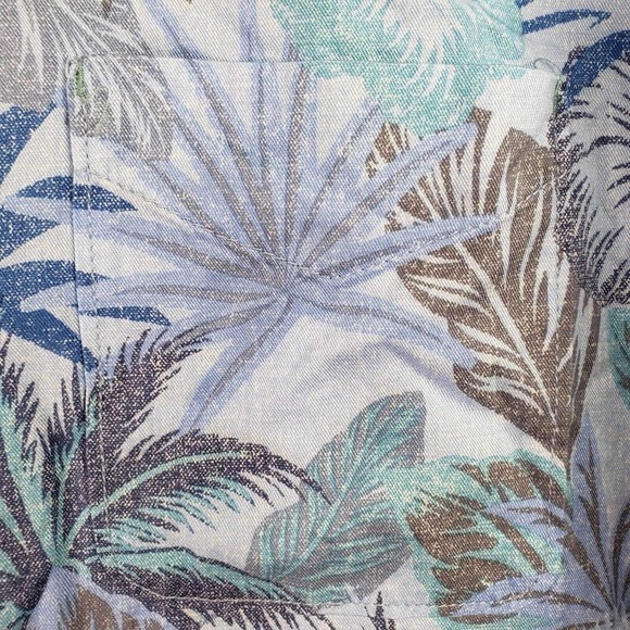 Tommy Bahama Men’s L Shirt Short Sleeve Palm Trees MButton Up Blue Resort Wear - Picture 9 of 10
